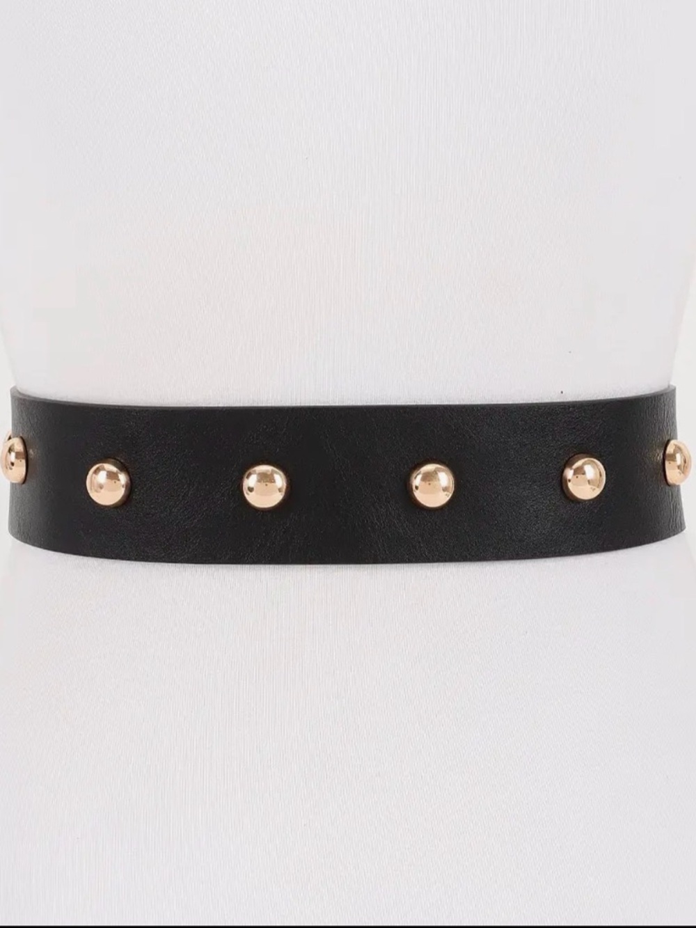 Classic Gold Buckle Studded Belt - Picture 4 of 5